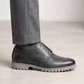 Men's wingtip brogue derby shoe_Gray