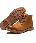 Brown leather Timberland smart-casual ankle boots
