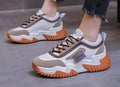 fashion chunky sneakers featuring a white, brown