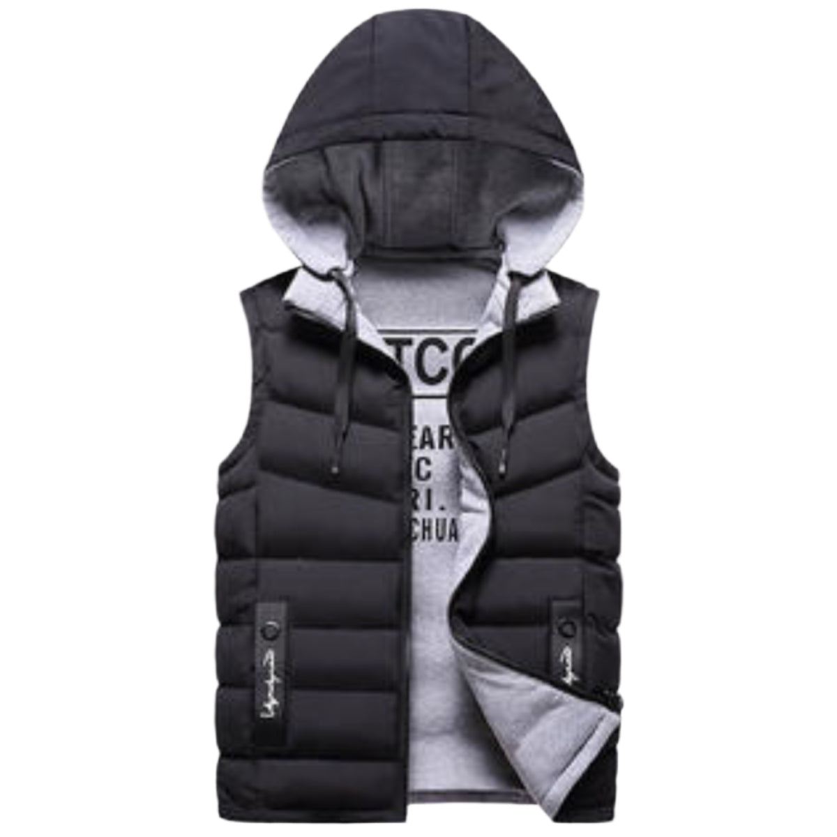 Armless Unisex Jacket-Black