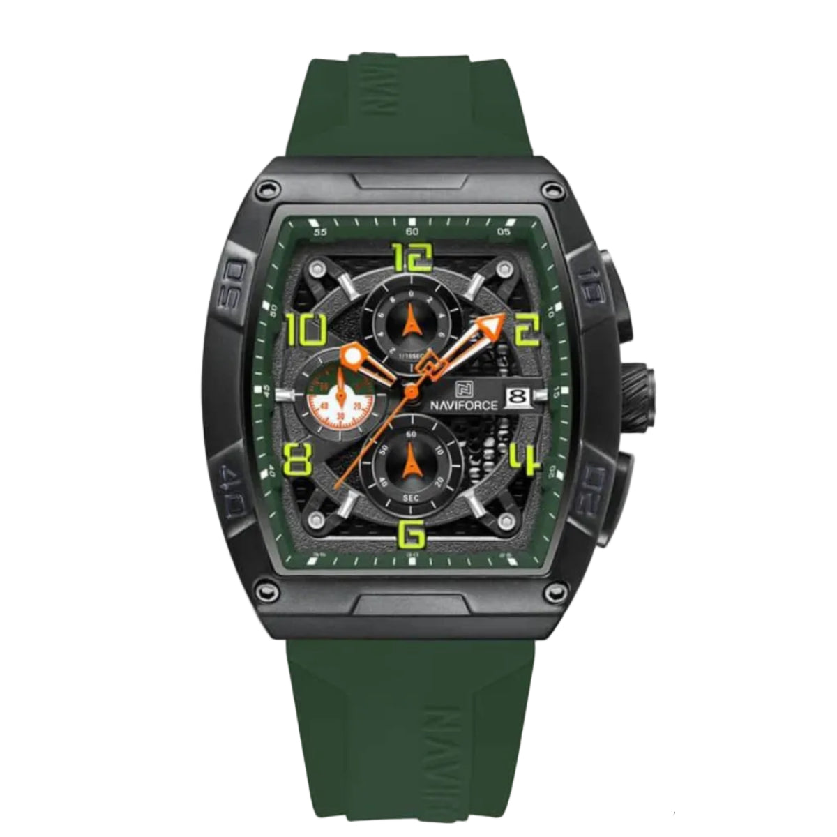 Designer Classic Naviforce Watch For Men-Green