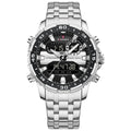 Modern Classic Naviforce Watch For Men-Silver