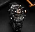 Modern Designer Naviforce Watch For Men - Black