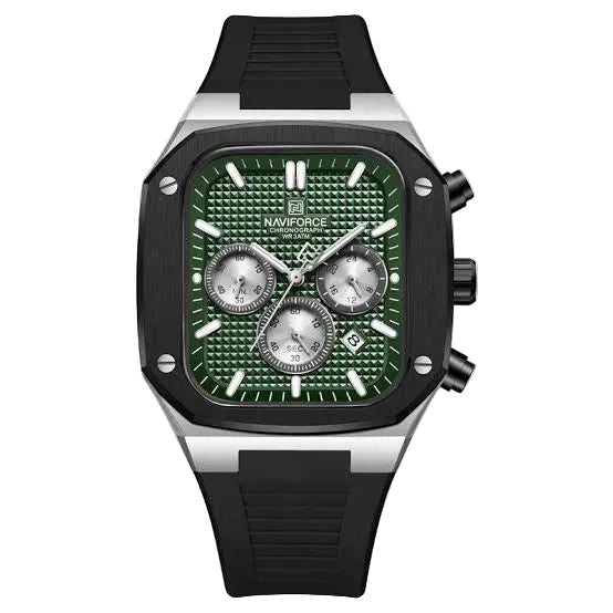 Modern Designer Naviforce Watch-Black