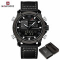 Modern Designer Naviforce Watch For Men-Black