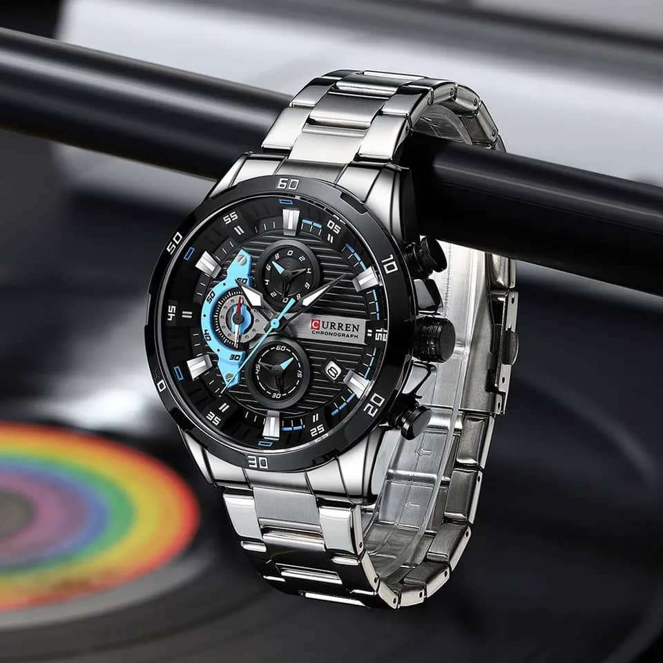 Quality Wrist Watch For Men-Silver