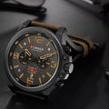 Brown Strap Curren Watch For men