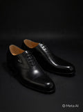 Gentle Lace Leather Shoes-Black