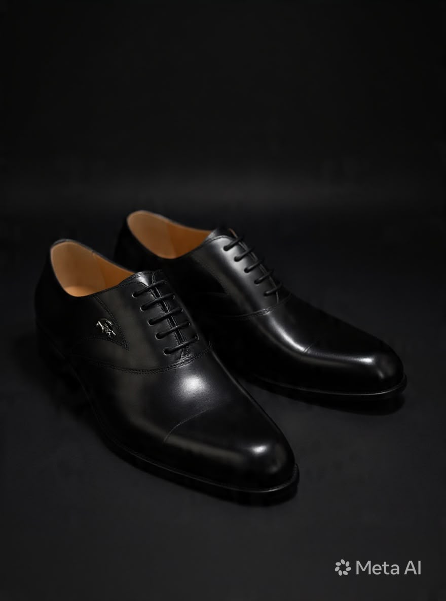Gentle Lace Leather Shoes-Black
