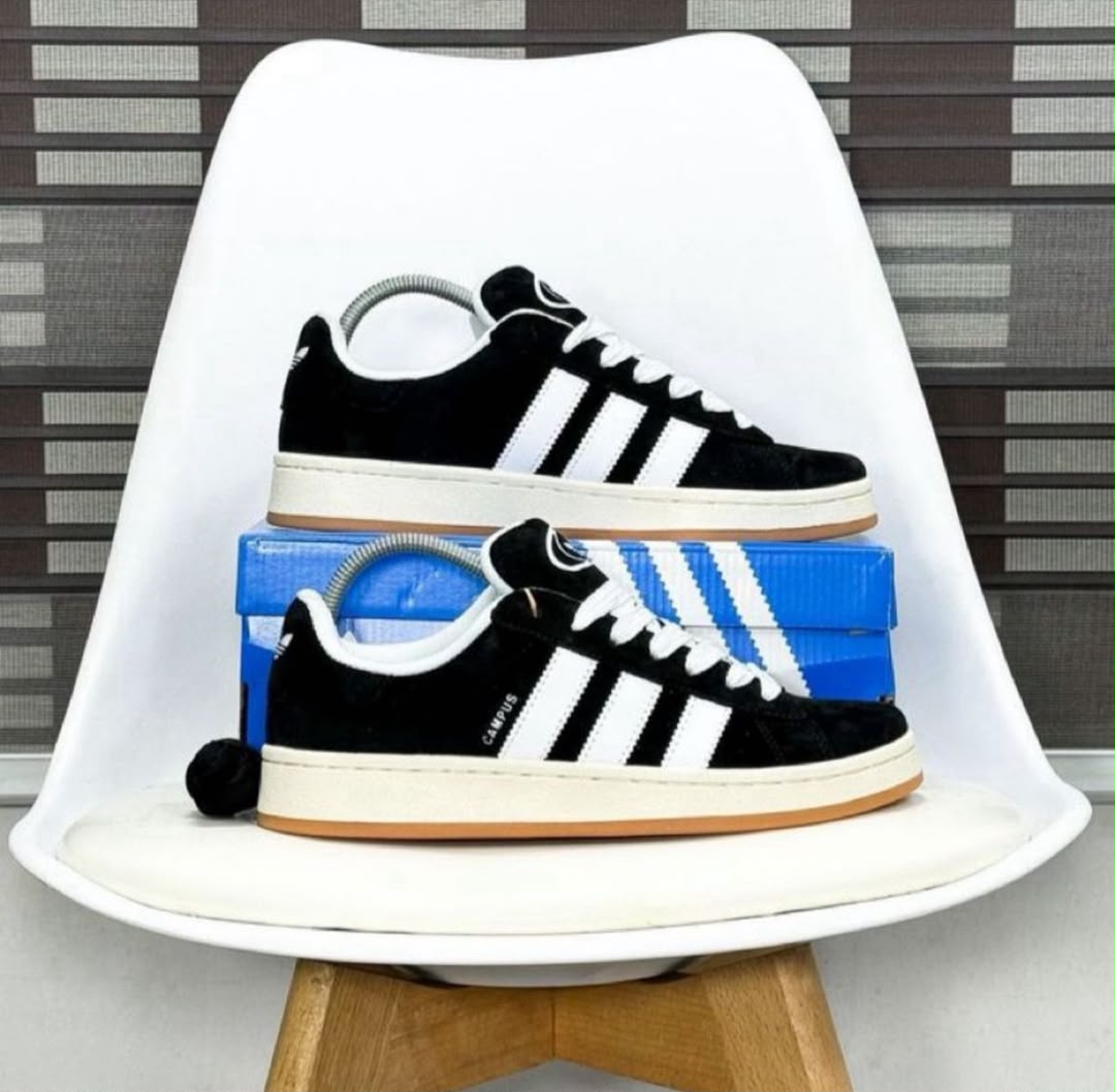 adidas Originals Campus 00s in core black and footwear white