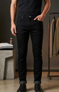 Wrogn men's black slim-fit stretchable jean