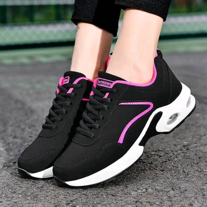black and hot pink sneakers Fashio