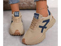 khaki street-style sneakers