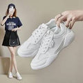 white Bekia brand fashionable casual sneakers