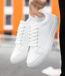 white fashion sneakers are casual lace-up shoes