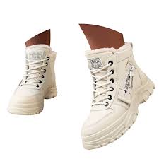 Evolutions brand women's winter boots cream lady sneakers