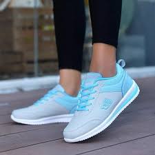 lightweight, blue and grey designer sneakers for women