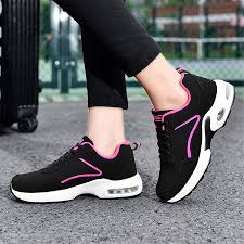 black and hot pink sneakers Fashio