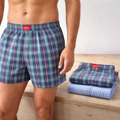 2 Pack of Men's Cotton Boxers - Multiple Color