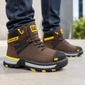 Brown and black Caterpillar Excavator Superlite Waterproof Work Boots