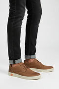 Brown leather Timberland smart casual low-top shoes
