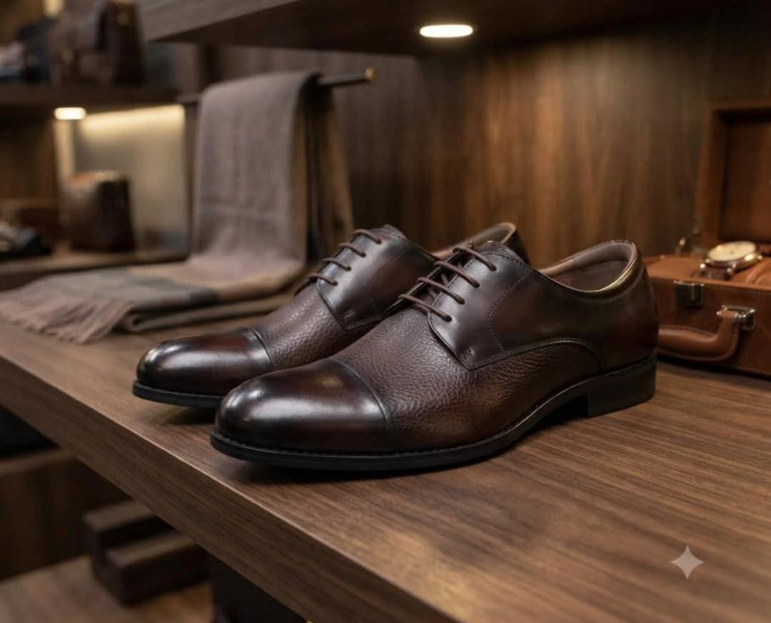 Barker Southwold Dark Brown Calf/Deerskin Derby shoes