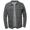 Dark grey men's classic denim trucker jacket