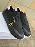 Black mesh Calvin Klein low-top sneakers