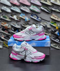 New Balance 1000 sneakers, known for their white and vibrant pink