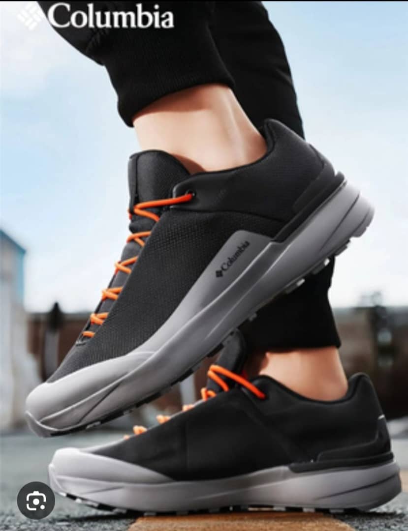 Black and grey Columbia outdoor sneakers