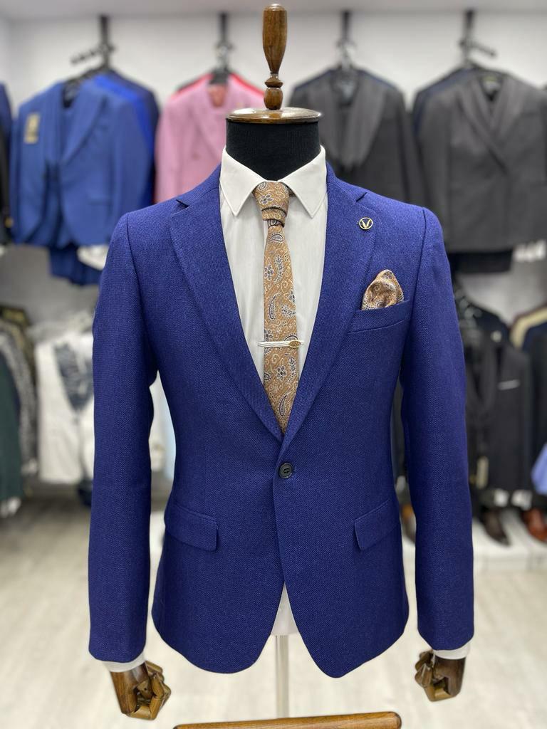 Sharp blue men's blazer
