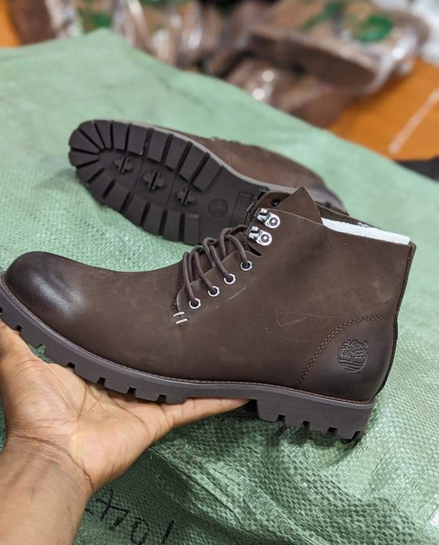 Brown leather Timberland ankle boots
