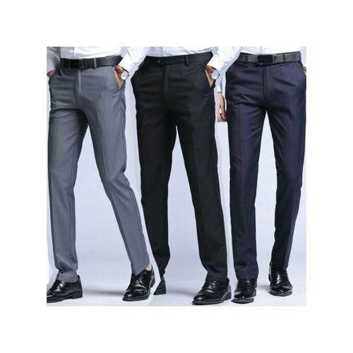 3 Pieces Of Gentle Designer Suit Trousers - Grey, Black, Navy blue
