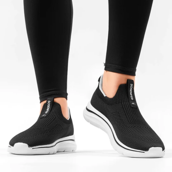 Black Sosenfer slip-on walking shoes