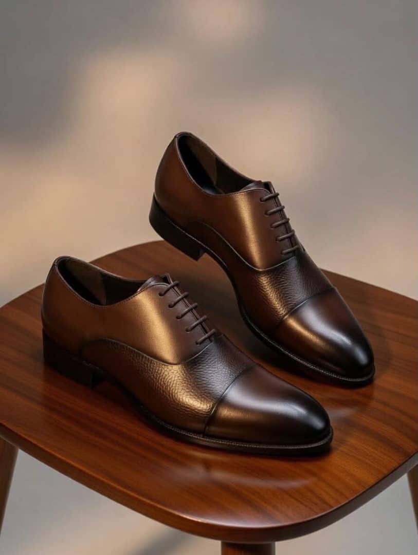 Dark brown genuine leather