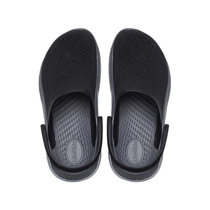 Black and grey Crocs Lite ride 360 Clogs