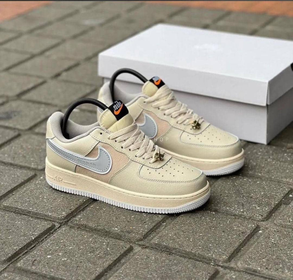 Nike Air Force 1 Low x Undefeated custom beige sneakers