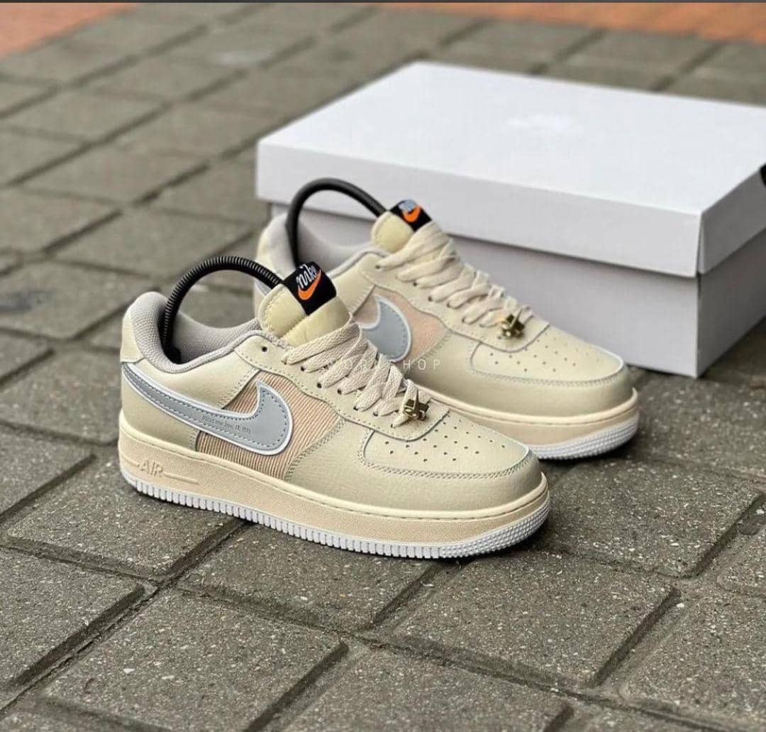 Nike Air Force 1 Low x Undefeated custom beige sneakers