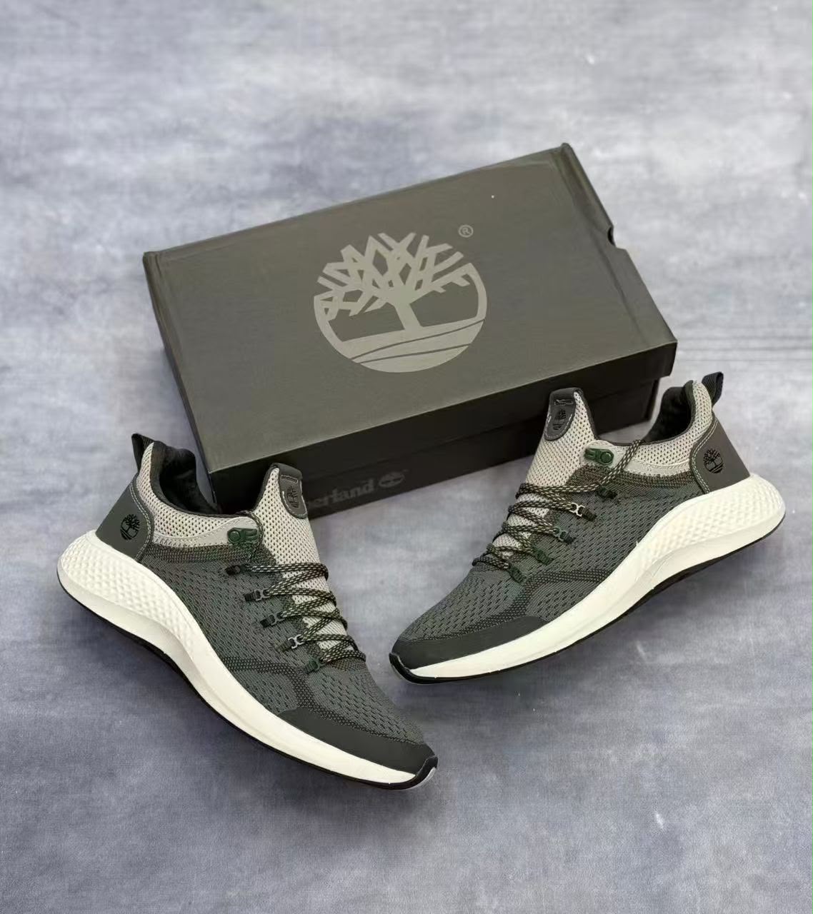 Dark olive green Timberland FlyRoam Trail Low sneakers