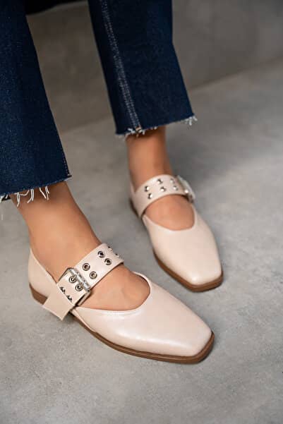 Patent synthetic leather Mary Jane flats