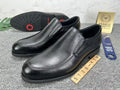 classic black Franco textured leather