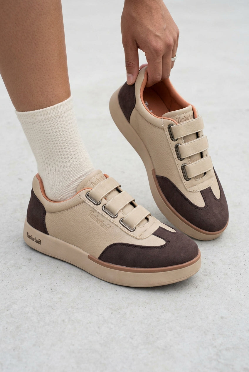 Men's casual multi-strap buckle sneakers