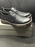 Black tumbled leather Clarks casual lace-up shoes