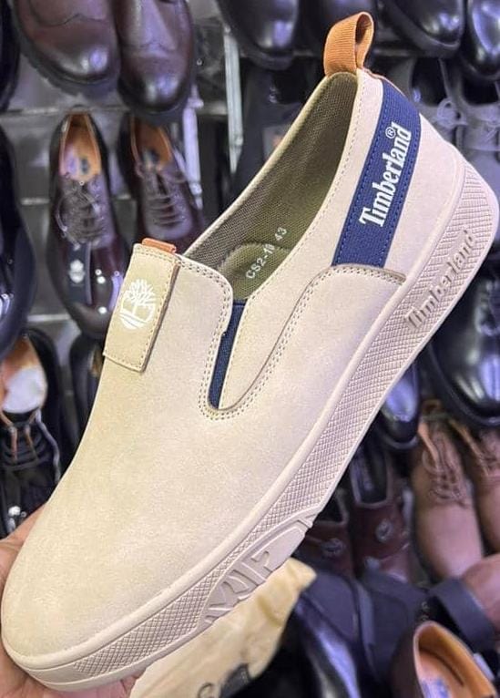 Light beige, slip-on casual shoe