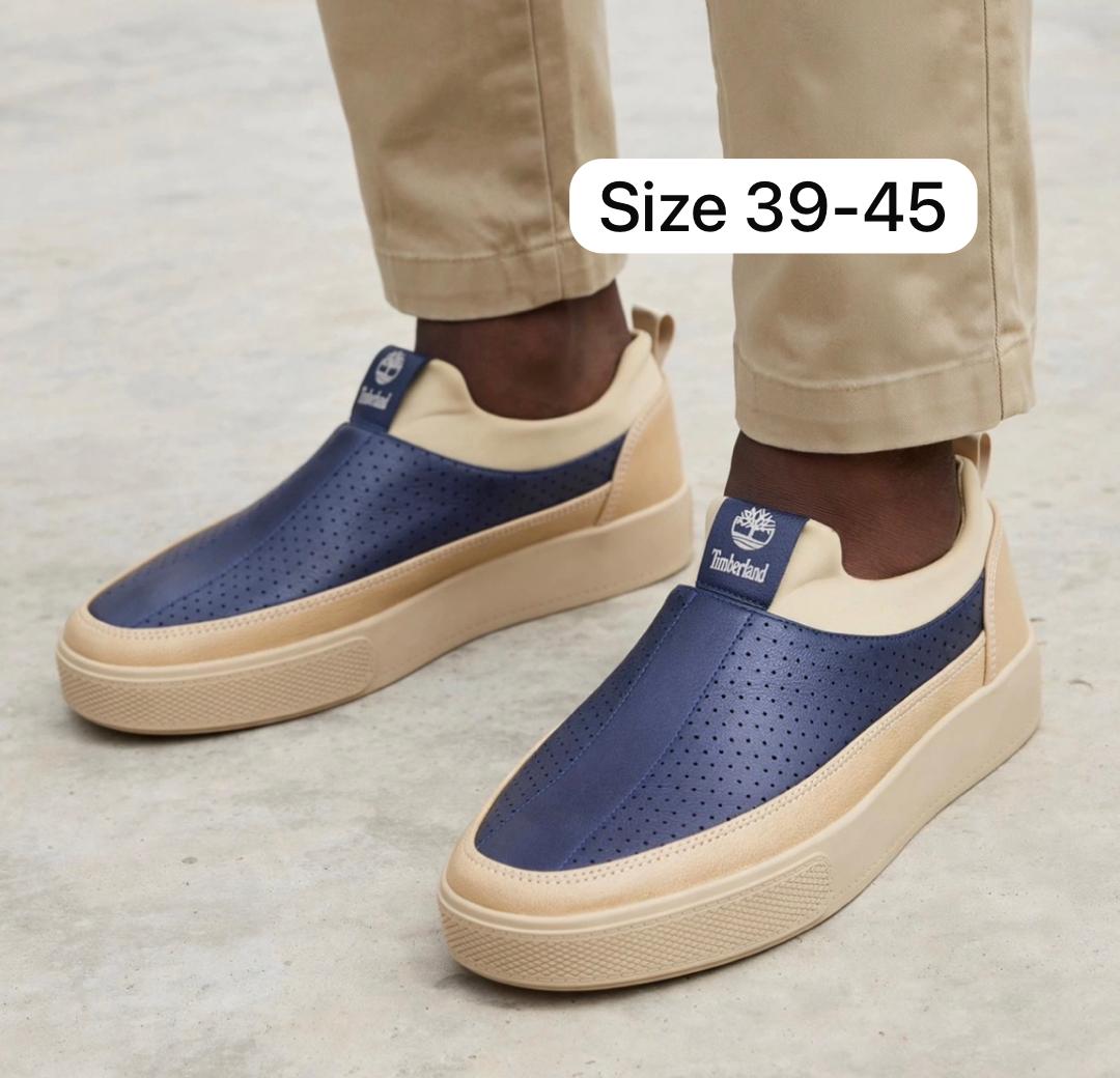 Timberland blue perforated slip-on sneakers