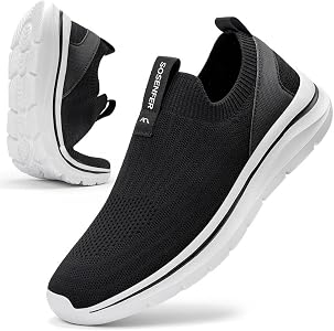 Black Sosenfer slip-on walking shoes