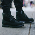 Timberland 6-Inch Premium Waterproof Boots in black.