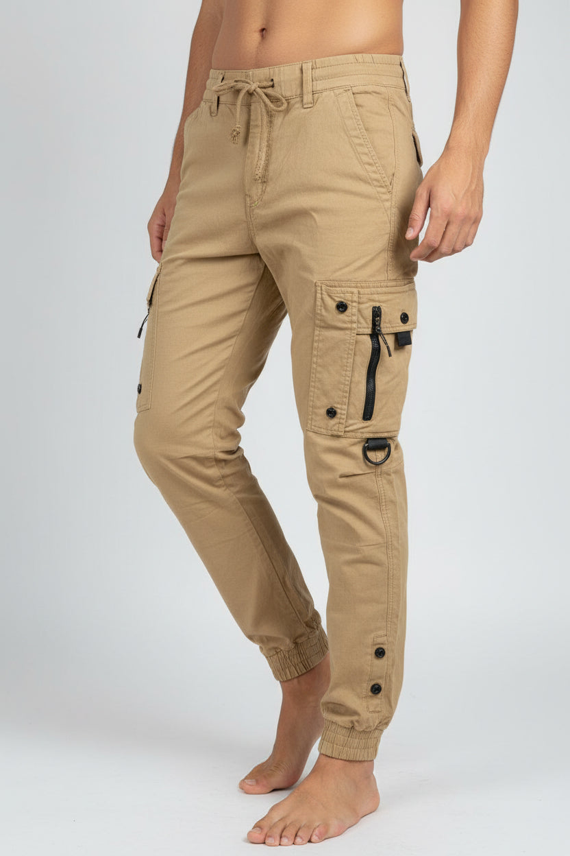 Multi-pocket cargo jogger pants