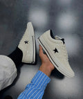 Converse One Star 95 Patent in a glossy white and black