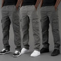 Men's casual multi-pocket cotton cargo trousers